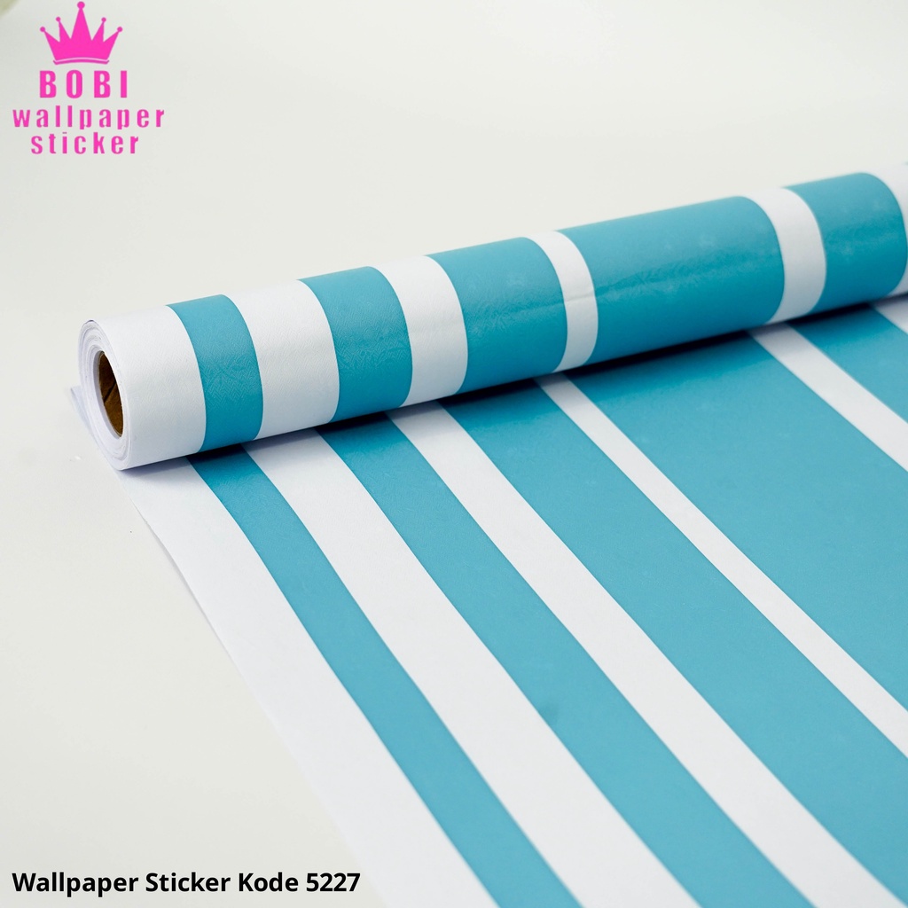 Wallpaper Sticker Motif Garis Biru  5227/ Wallpaper Sticker Murah dan Berkualitas