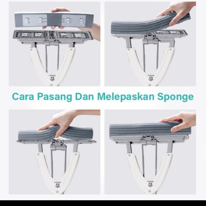 Sponge Mop Alat Pel Tarik Lantai set Perlengkapan Kebersihan Serbaguna