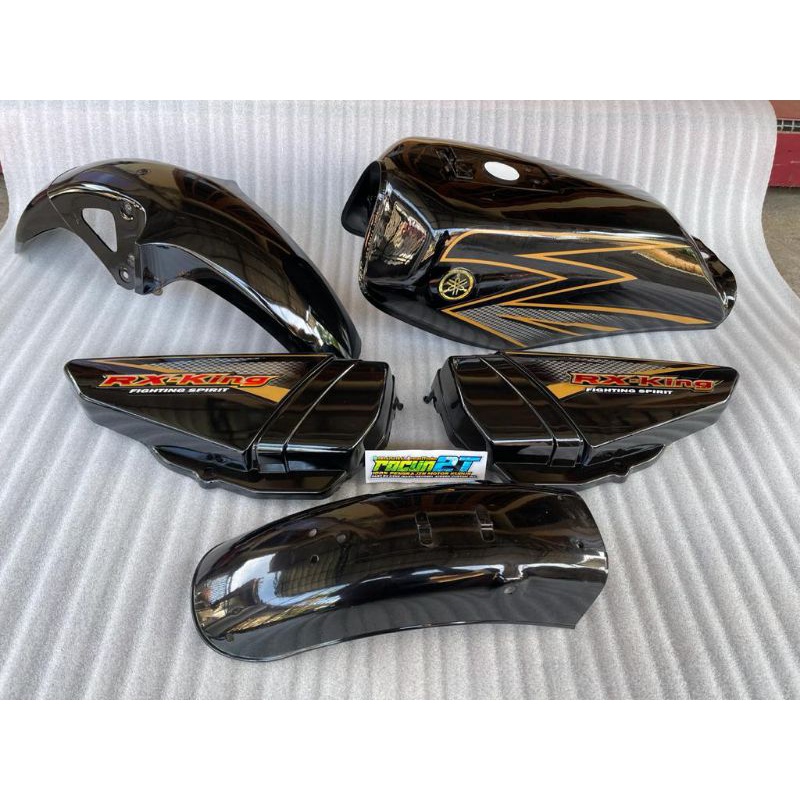 bodi set RX king 2003 striping variasi custom hitam gold