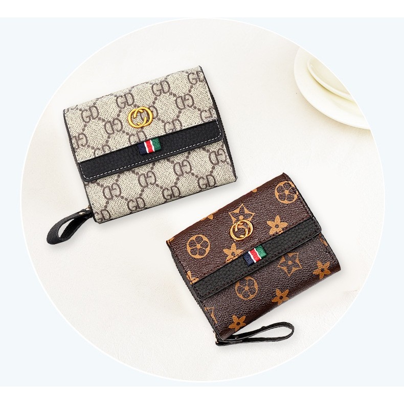 DOMPET LIPAT WANITA KECIL KALIMA KULIT IMPORT BATAM KOREA BRANDED MURAH CEWEK MINI SLOT KARTU PENDEK