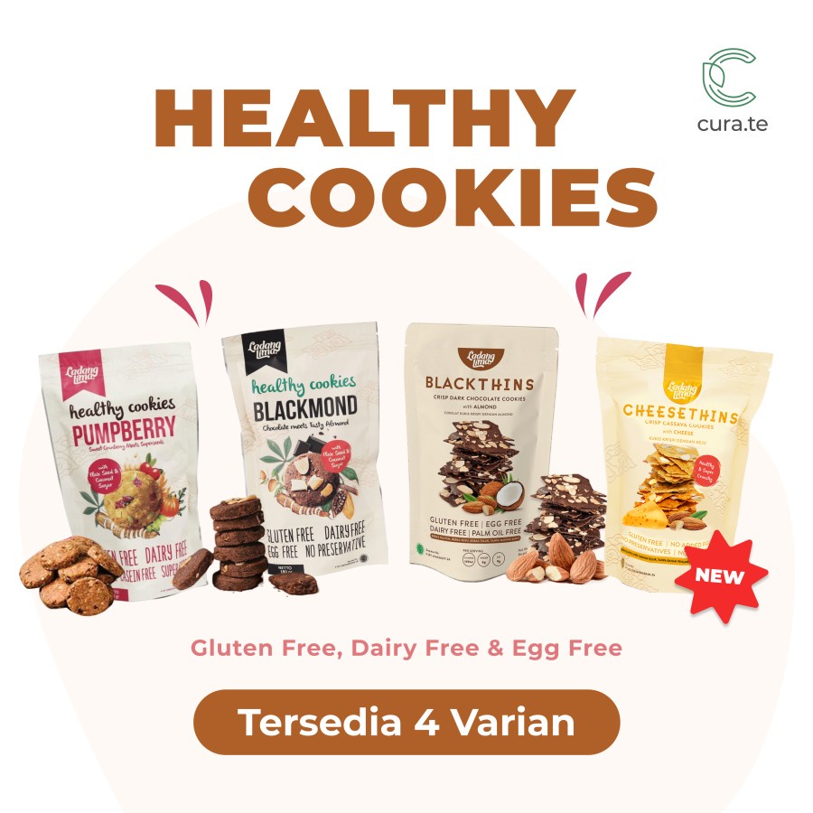 

LADANG LIMA HEALTHY COOKIES BLACKMOND PUMPBERRY BLACKTHINS | GLUTEN FREE SNACK CEMILAN DIET SEHAT