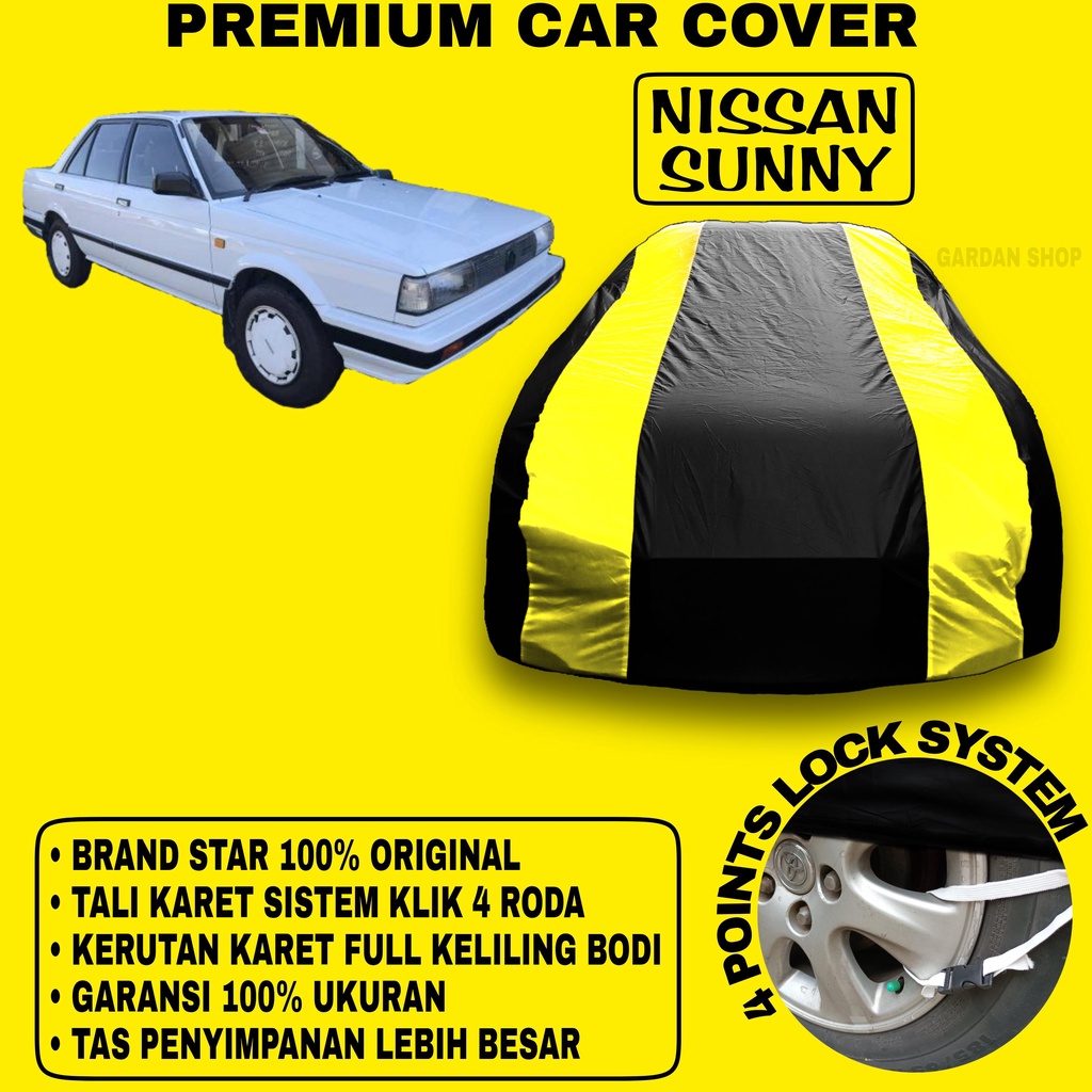 Body Cover NISSAN SUNNY Sarung Strip KUNING Penutup Pelindung Bodi Mobil Nissan Sunny PREMIUM