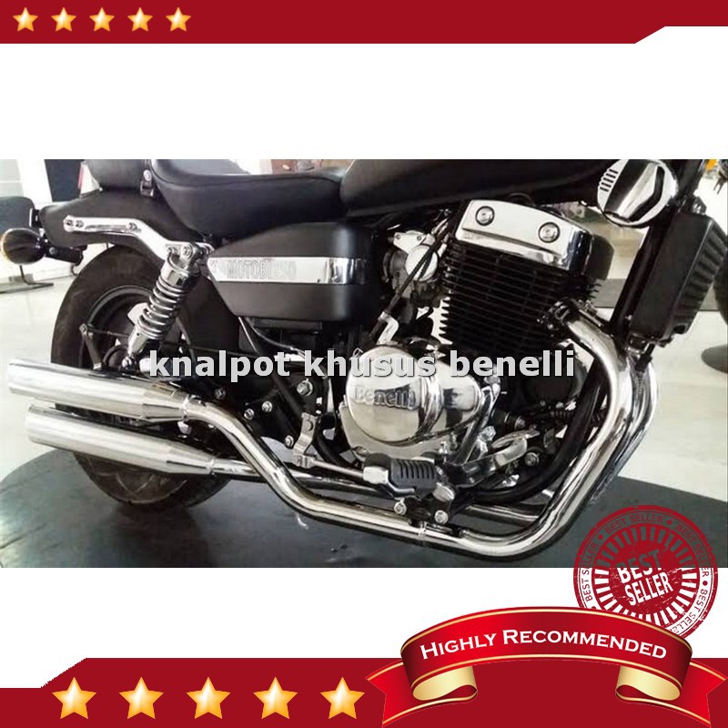 Jual Knalpot Racing Double Titan Full System For Benelli Patagonian Eagle 250 Pemasangan PNP