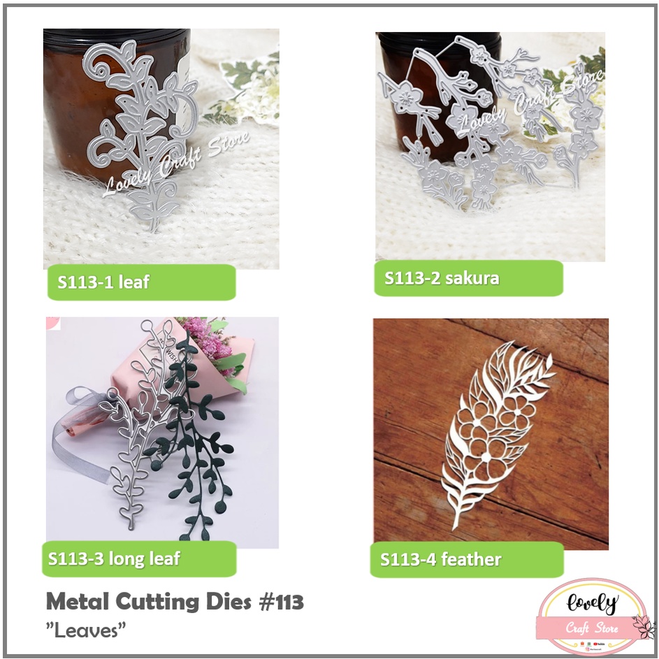 

Metal Cutting Dies #113 - Cetakan Stensil, Stencil Mold Metal bentuk feather, leaves, leaf, daun untuk bahan mahar, journal, scrapbook, cards #113