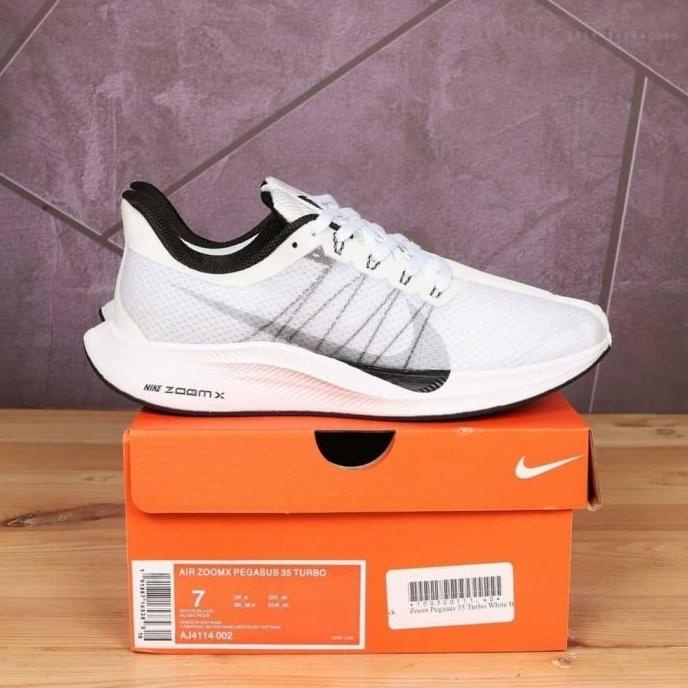 SEPATU NIKE ZOOM PEGASUS 35 TURBO WHITE BLACK