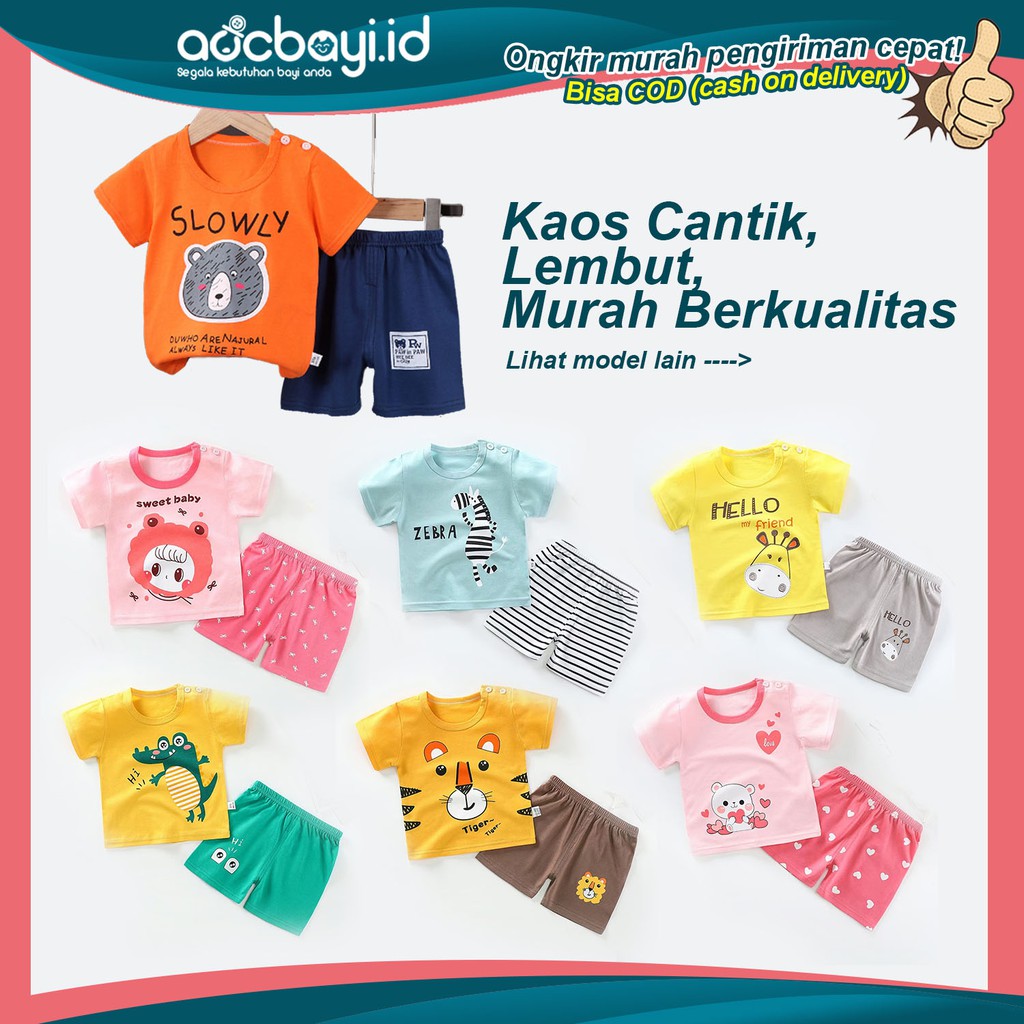 ☀ACCBAYI☀ BSB0001 COD Baju Jumper Anak Piyama Pakaian Romper Bayi Tidur Fashion Celana Pendek Import