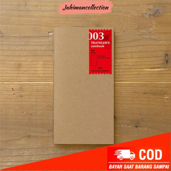 

✨ BISA COD ✨ Midori Traveler's Notebook 003 - Blank Regular Size