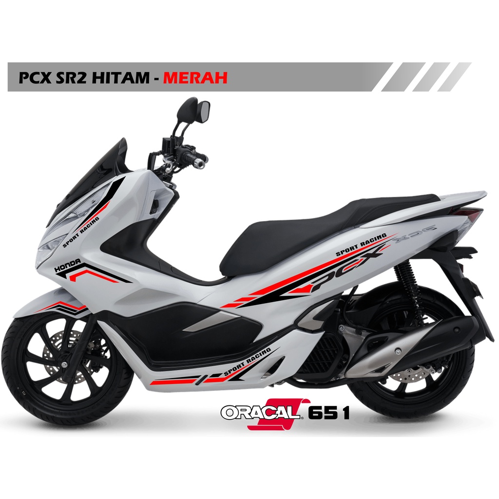 STICKER PCX 150 PUTIH CUTING STRIPING SPORTY