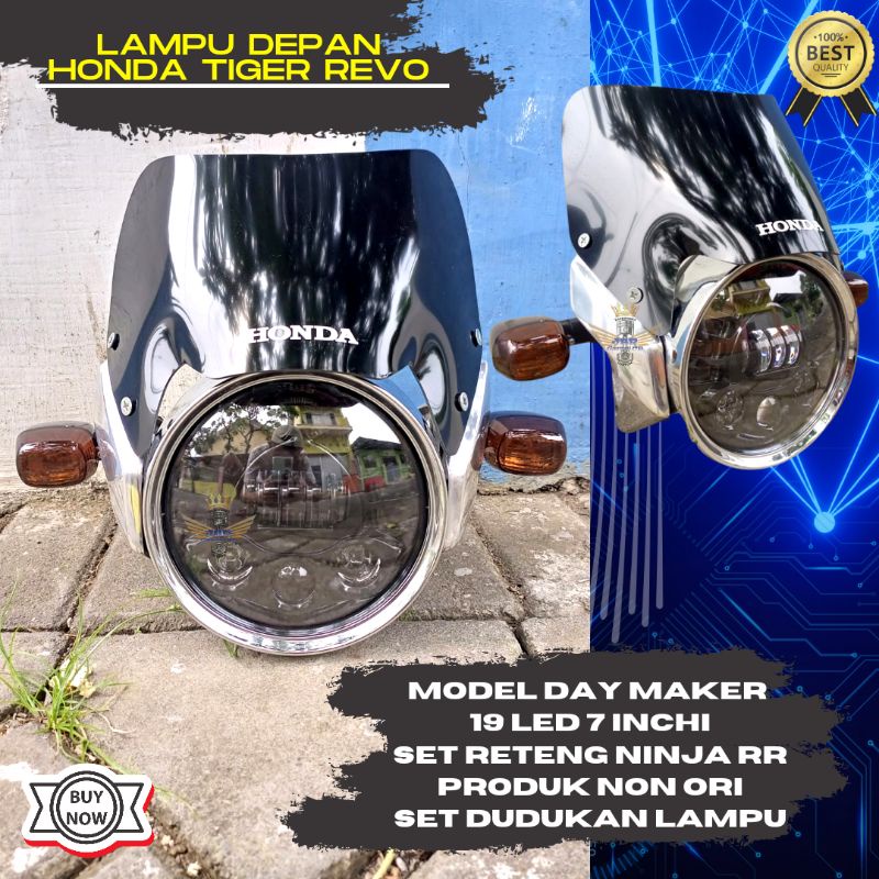 Lampu Depan Barong Honda Tiger Revo Noname Daymaker 19 Led Sen Ninja