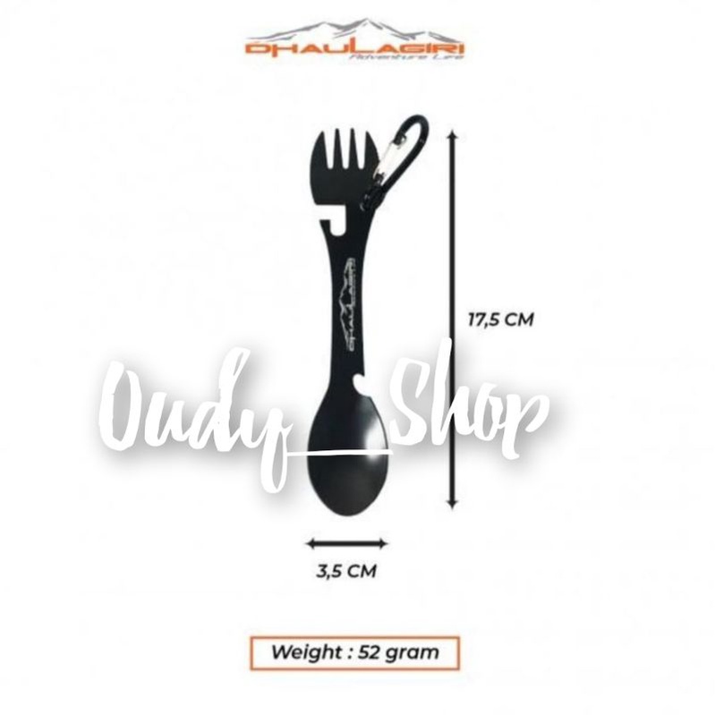 Sendok Garpu Camping Multifungsi Dhaulagiri Dh Spork Steel Ss02