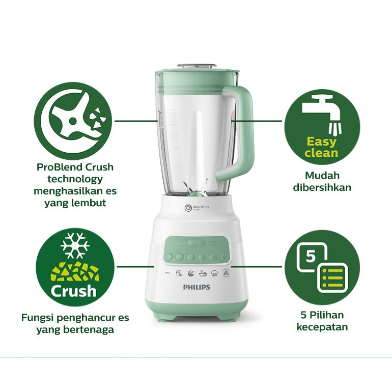 PHILIPS BLENDER HR 2223 5 SET GELAS BESAR PENYARING JUS BUMBU CHOPPER DAGING PLASTIK GARANSI 2 TAHUN