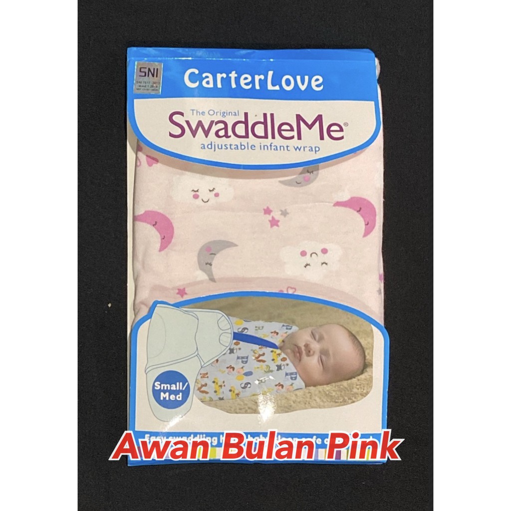 CARTERLOVE SWADDLE INSTANT / bedongan SMALL/MED / menghangatkan / bedong bayi / bedong instan bayi / adjustable infant wrap / kado lahiran / lembut / supersoft / bahan dingin