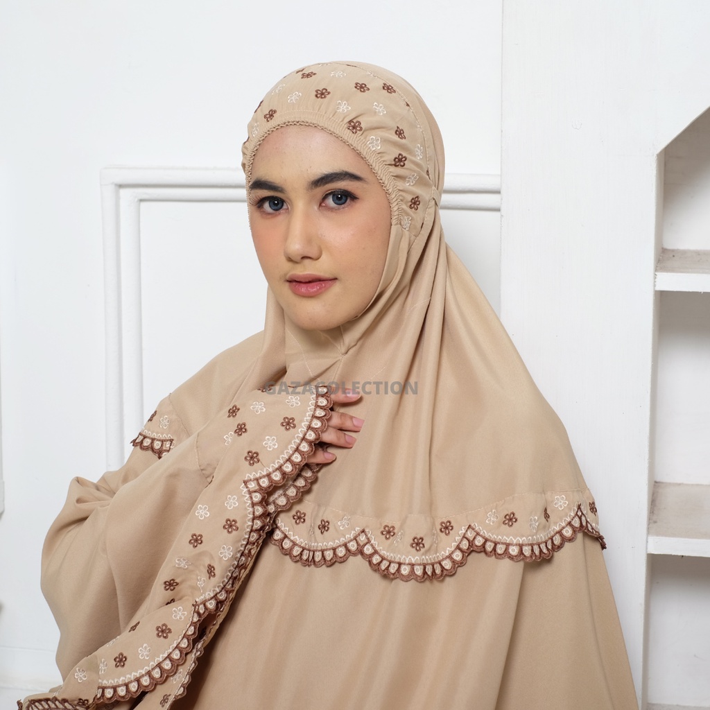 Mukena Dewasa Marwah Renda Bordir Premium