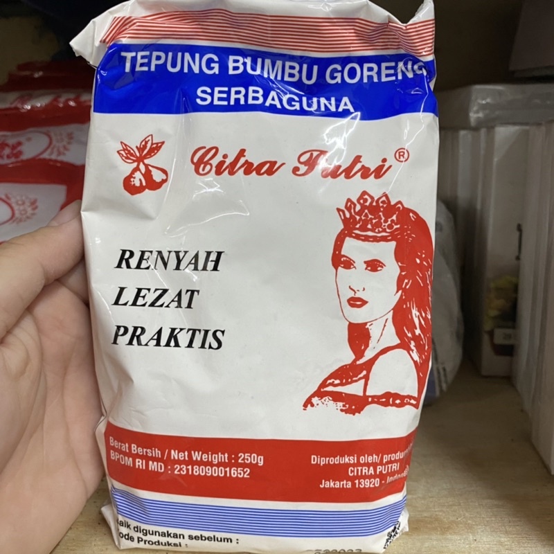 

(250gr) Tepung Putri/ Tepung Citra Putri/ Tepung Serbaguna/ Tepung Goreng/ Tepung Bumbu