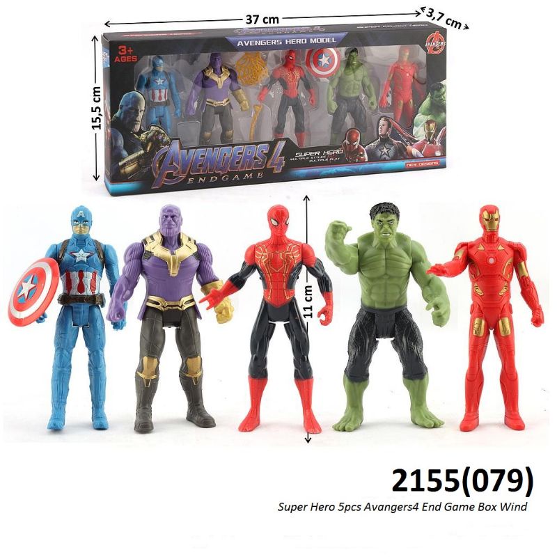 Mainan Robot superhero avenger 4 isi 5pcs