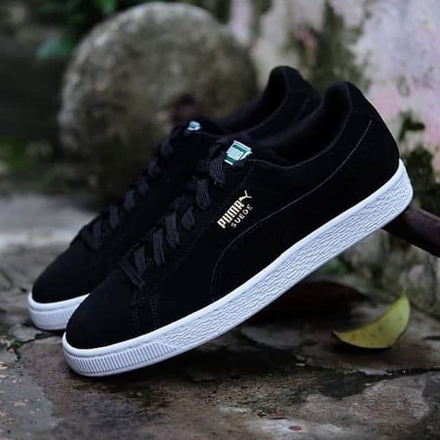 Sepatu Sneakers Suede Classic Hitam Putih Sepatu Pria Keren