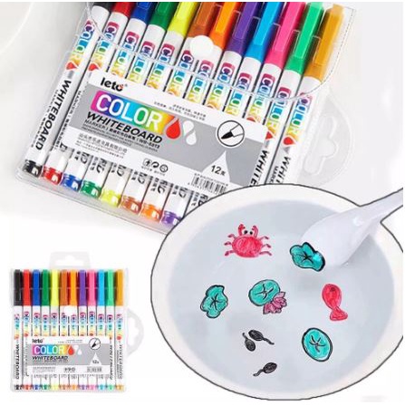 TJM VZ180 Pensil Warna Cair Rainbow Spidol Ajaib Ngapung Di Air Spidol Papan Tulis Whiteboard Marker Floating