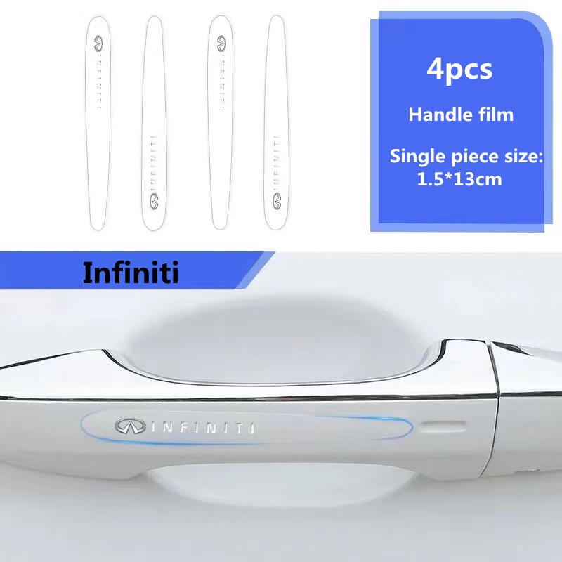 Infiniti Stiker film Transparan Pelindung Gagang Pintu Mobil anti Gores / Debu