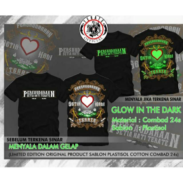 Kaos psht menyala dalam gelap