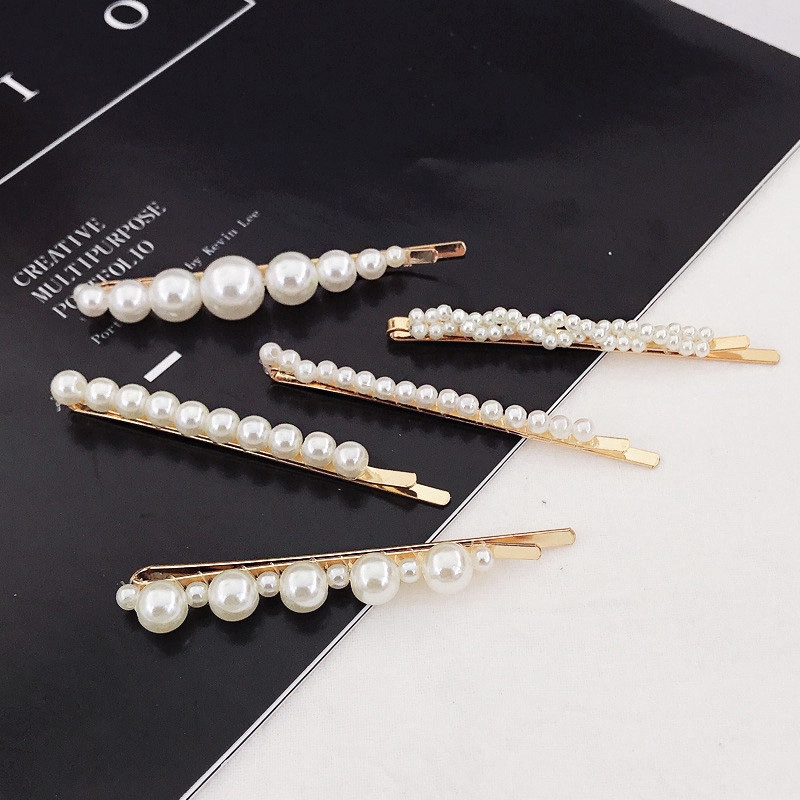 5 Pcs/lot Besar Kecil Manik-Manik Mutiara Imitasi Rambut Klip Jepit Rambut Untuk Wanita Gadis Fashion Aksesoris Rambut Permen Perhiasan
