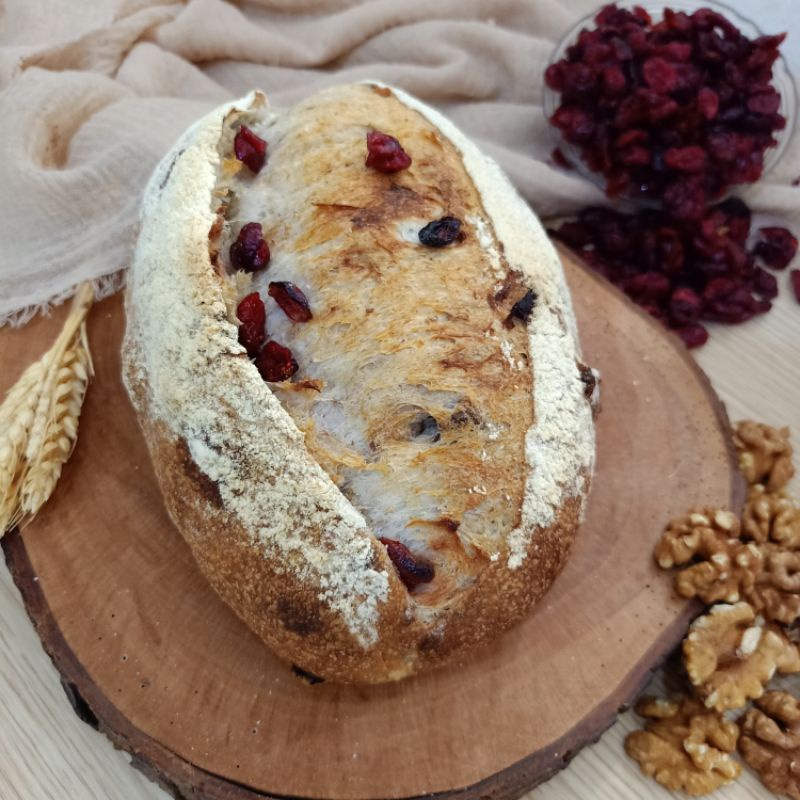 Sourdough Cranberry Walnut, roti gandum sehat-1