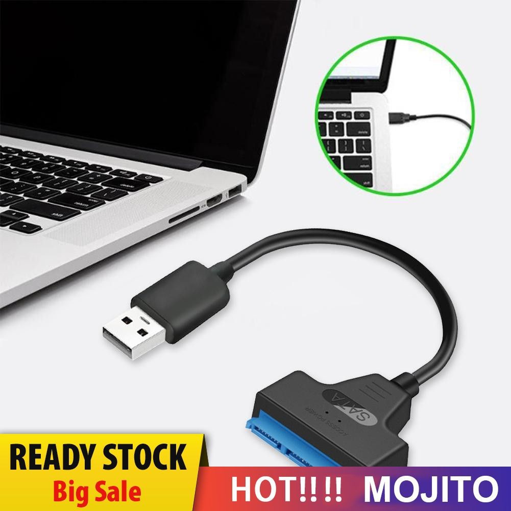 MOJITO USB 2.0 to SATA 22pin Adapter Converter Cable for 2.5in HDD SSD Hard Drives