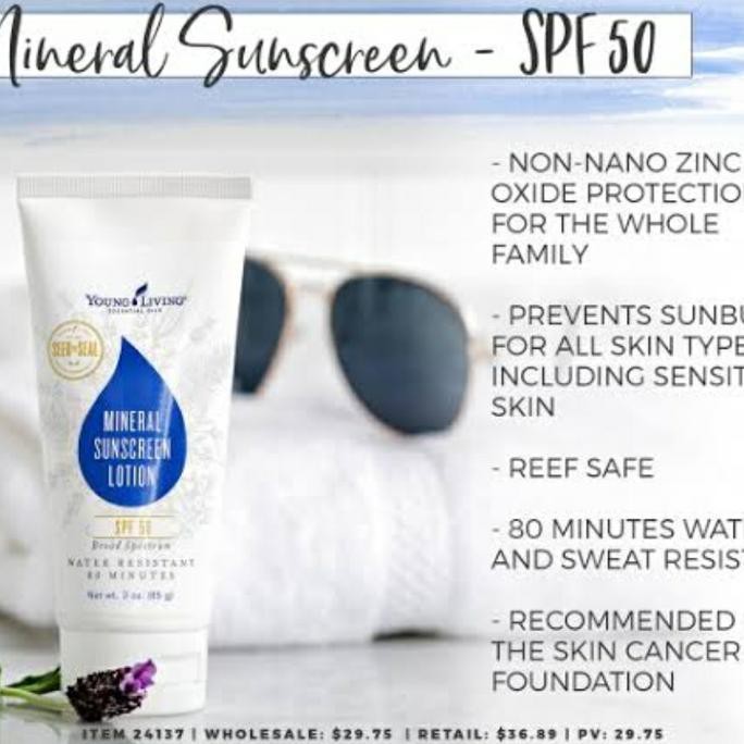 Mineral Sunscreen Lotion Spf 50 YL/ Sunscreen Natural Import 85gr