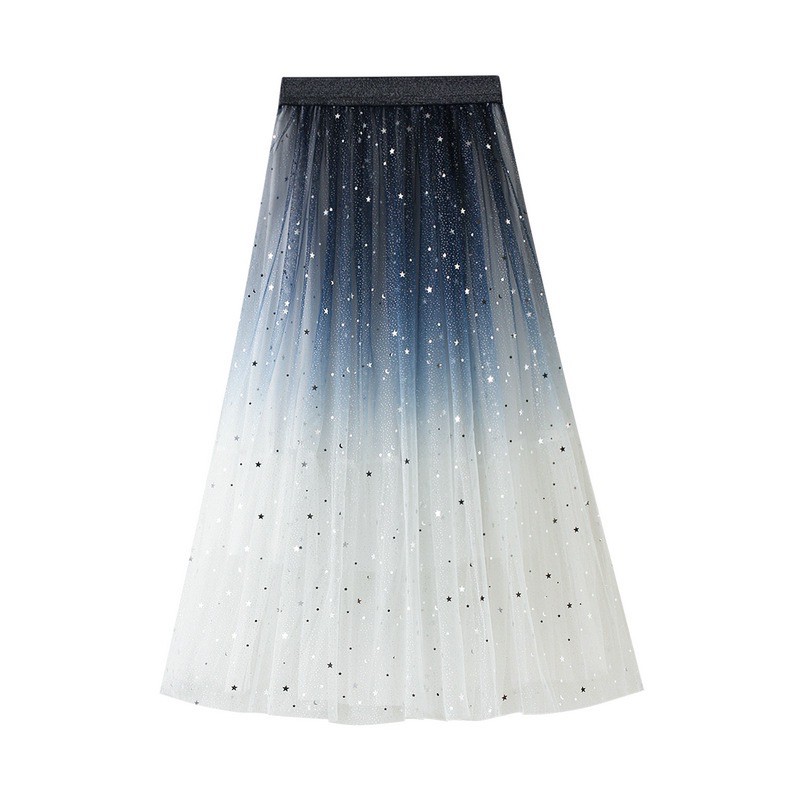 Tutu Star Midi Teenager Skirt Import Premium ( Rok Tutu Bintang Gradasi Remaja ) [ Bisa COD ]