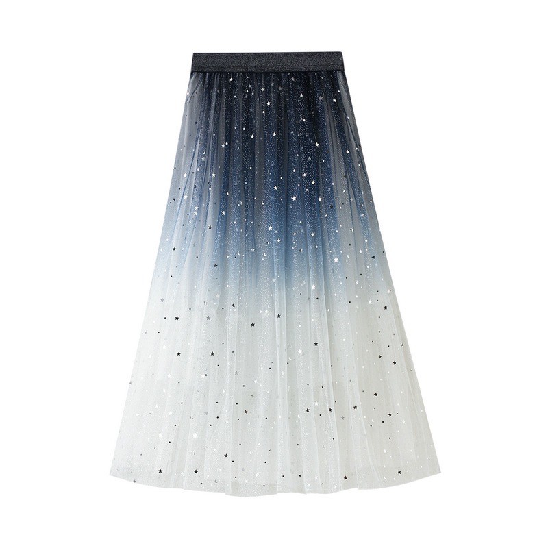 Tutu Star Midi Teenager Skirt Import Premium ( Rok Tutu Bintang Gradasi Remaja ) [ Bisa COD ]