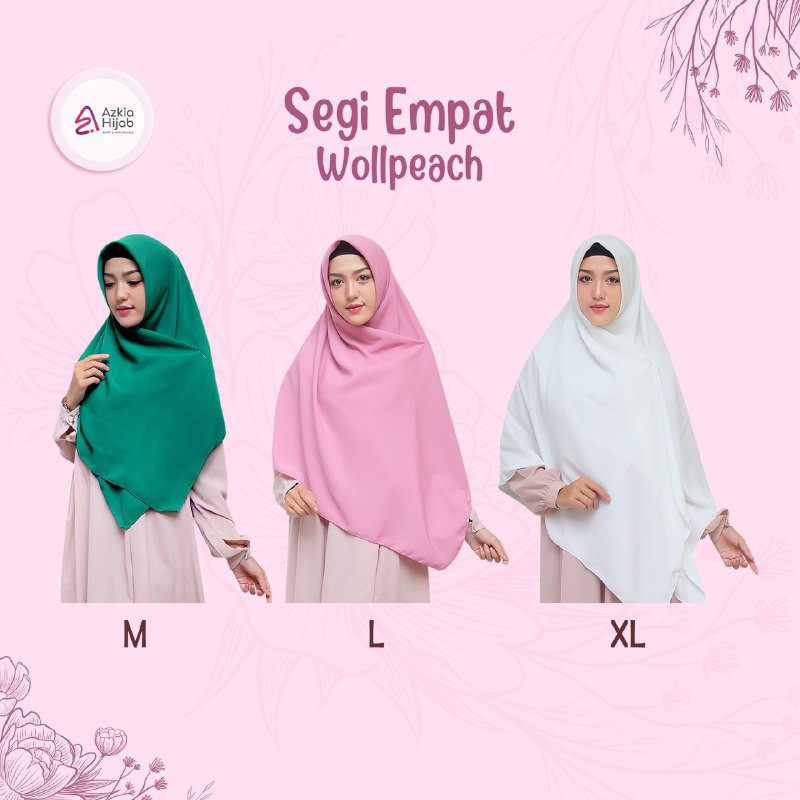 JILBAB SEGI EMPAT WOLLPEACH BY AZKIA HIJAB