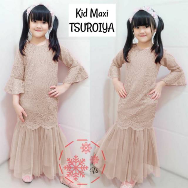 XC - Maxi Tsuroiya Kids / Maxi Anak / Gamis Anak / Maxi Anak Cantik / Gamis Anak Cewek Lucu