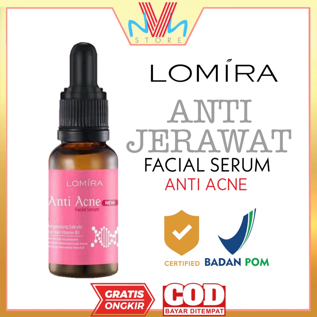 LOMIRA ANTI ACNE FACIAL SERUM - FACIAL SERUM LOMIRA ANTI JERAWAT - SERUM WAJAH MURAH