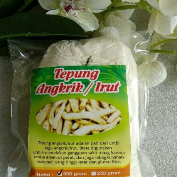 

[PRODUK I8GCT] Pati asam lambung 500gram GLUTEN free /Tepung Irut/Arrowroot/Kaerut/Angkrik /Irut /Garut JAC