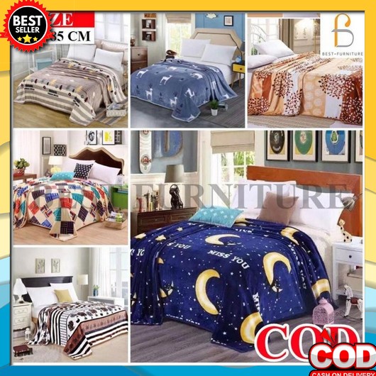 Selimut Dewasa Premium 180X200 Karakter Polos Aesthetic Balmut Bantal Selimut Halus Slimut Bulu MV81