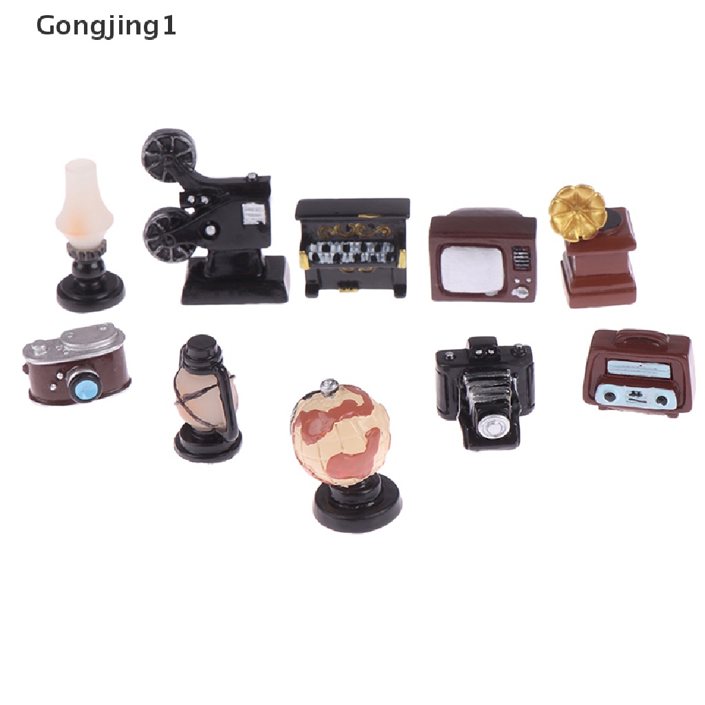 Gongjing1 Miniatur Furnitur Rumah Boneka Gaya Retro