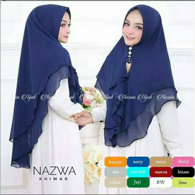 Jilbab Medan | Jilbab Syar'i | Hijab Instant | Khimar Syar'i Nazma Rempel 2 Layer Terlaris