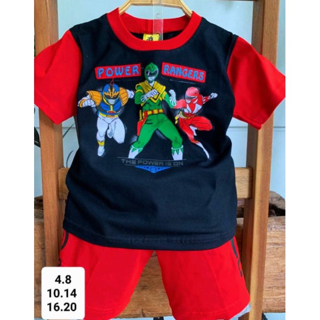 lengkong jaya set power rangers 10-20 setelan anak laki-laki