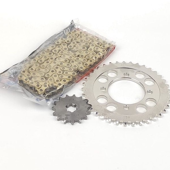 GEAR SET/GIR SET/GEAR PAKET/GIR PAKET RX KING (GOLD) 15T-37T 428HG-110L-2