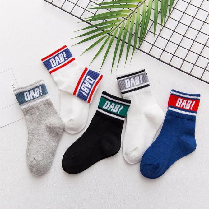 NEW PRODUK 5PASANG SET KAOS KAKI OLAHRAGA UNTUK ANAK LAKI LAKI