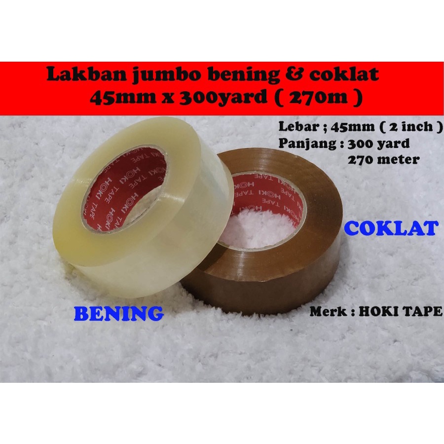 

lakban jumbo coklat 45mm x 300 yard 270meter - isolasi - tape lem