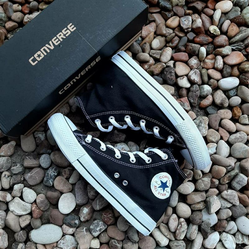 Converse classic hitam putih tinggi high cut murah