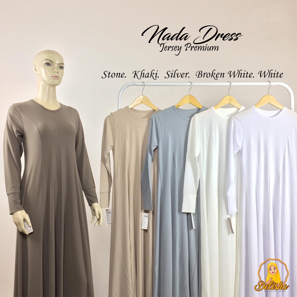 Nada Dress Jersey Premium 50 - 75 kg By : Islah / Gamis Jersey Premium / Dress Gamis Jersey Wanita / Gamis Wanita Fashion Muslim / Gamis Premium / Dress Premium / Gamis Basic / Gamis Jersy Premium / Gamis Basic / Pakaian Gamis