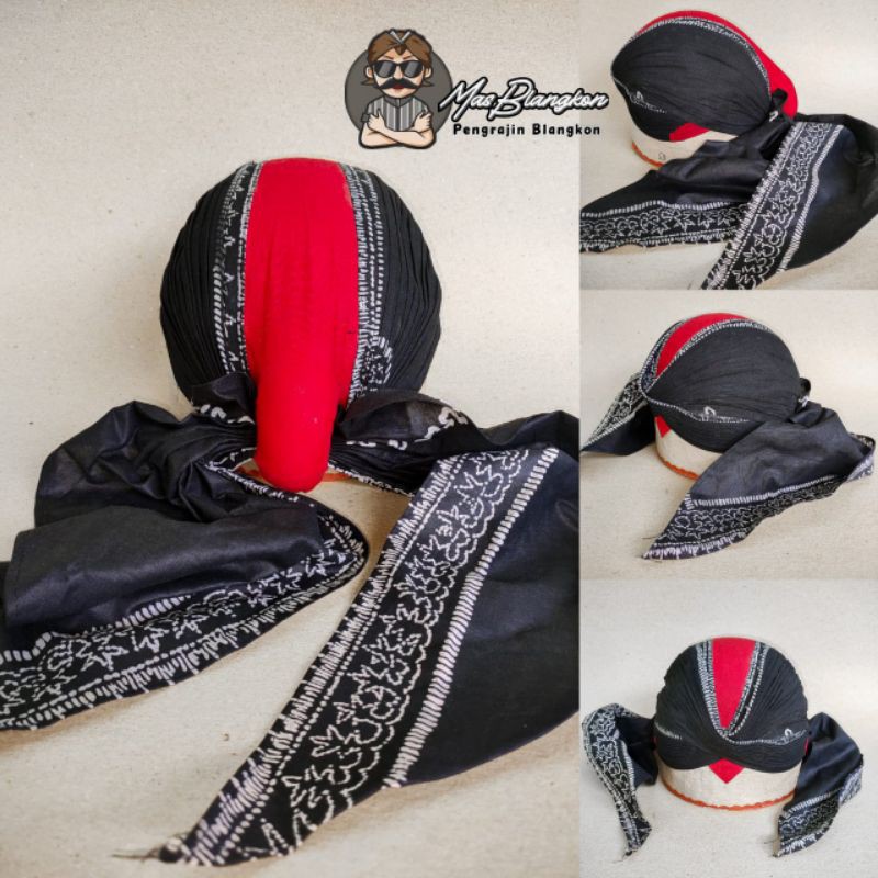 Blangkon Jogja Wulung Kerudung Merah SLIWIR Lipat Halus