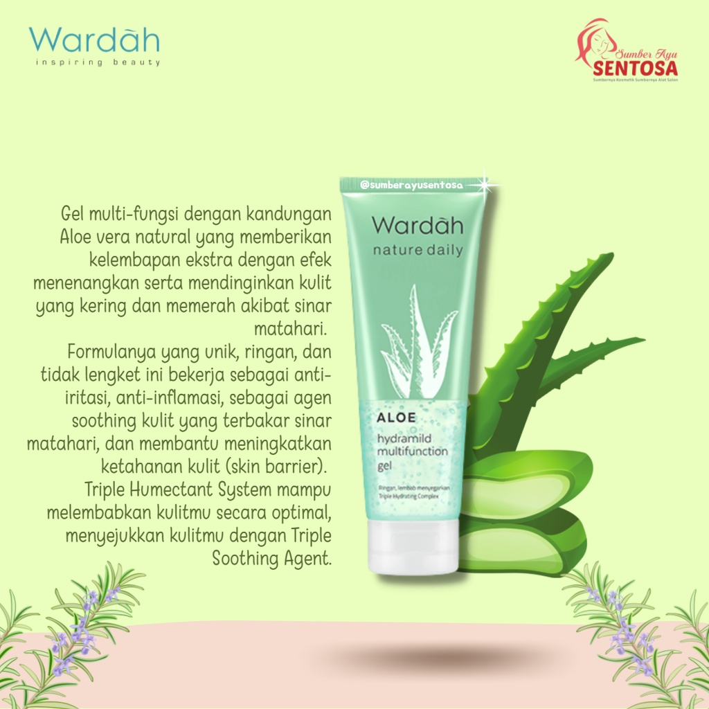 WARDAH NATURE DAILY ALOE HYDRAMILD MULTIFUNCTION GEL 100ML