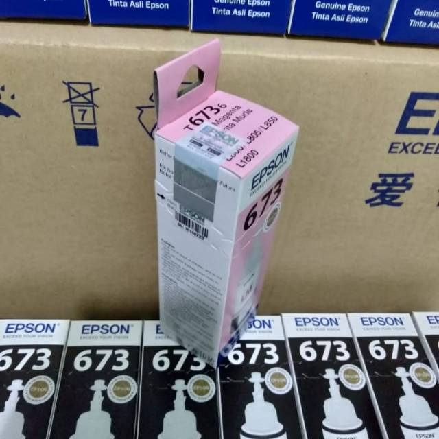 Tinta Epson 673 Full Set(6 warna) Original 70ml Series L800 L805 L850 L1800