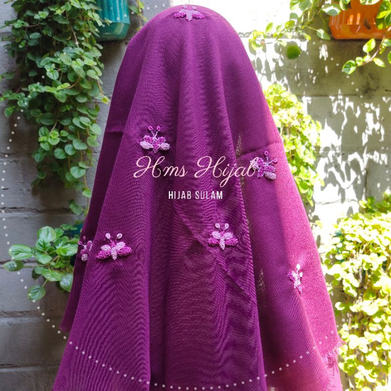 Hijab Sulam by HMS Hijab [warna magenta]