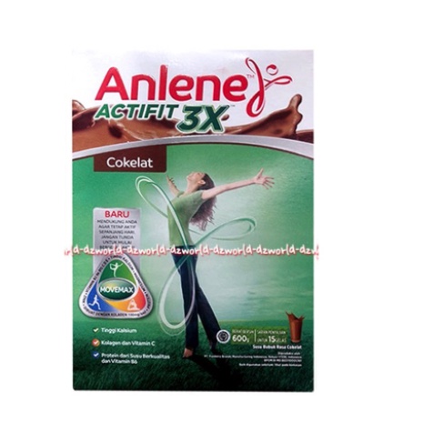 Anlene Actifit 600gr Original Coklat Susu Anline Susu Tinggi Kalsium Untuk Usia 19-50tahun Anlen Aktifit Rasa Plain Cokelat