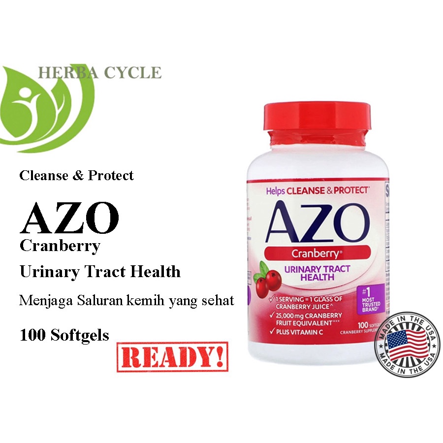 Azo Cranberry Urinary Tract Health 100Softgels Kesehatan Kantung Kemih