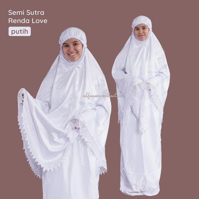 Grosir Mukena Tasik Murah Semi Sutra Renda Love