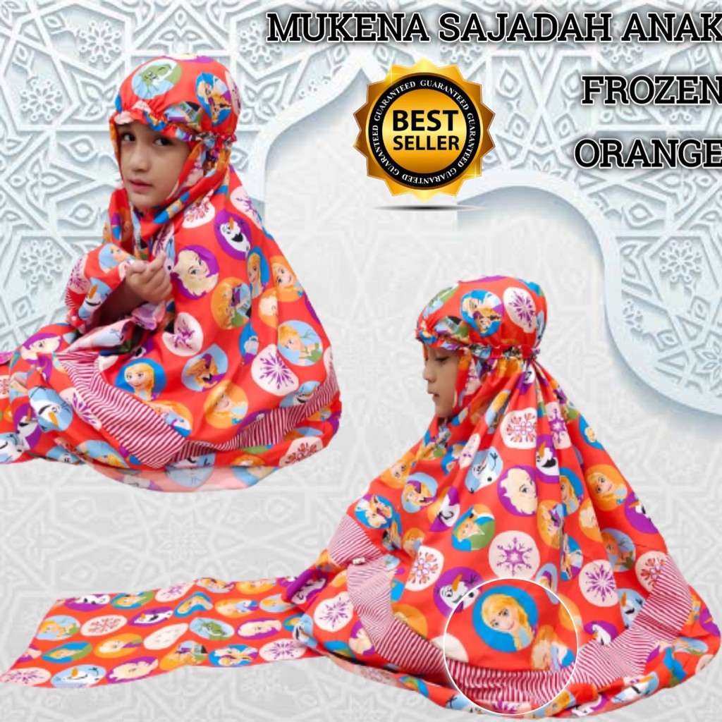 Mukena Anak Frozen Super/Tas bahan katun/ bahan berkualitas dan bisa bayar ditempat/COD